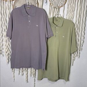 Burberry Men's Lot of Two Short Sleeve Polo Shirts Size XL